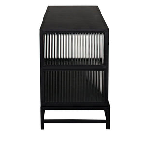 Chandler 2 Door Sideboard, Black Steel-Noir Furniture-Blue Hand Home