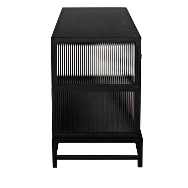 Chandler 2 Door Sideboard, Black Steel-Noir Furniture-Blue Hand Home