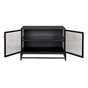 Chandler 2 Door Sideboard, Black Steel-Noir Furniture-Blue Hand Home