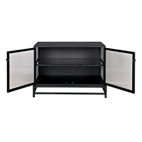 Chandler 2 Door Sideboard, Black Steel-Noir Furniture-Blue Hand Home