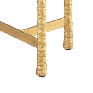 Genesis Accent Table, Gold Leaf-Blue Hand Home