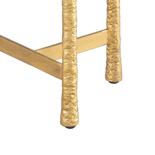 Genesis Accent Table, Gold Leaf-Blue Hand Home