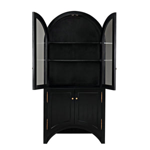 Haring Hutch, Hand Rubbed Black-Noir Furniture-Blue Hand Home