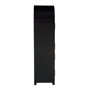 Haring Hutch, Hand Rubbed Black-Noir Furniture-Blue Hand Home