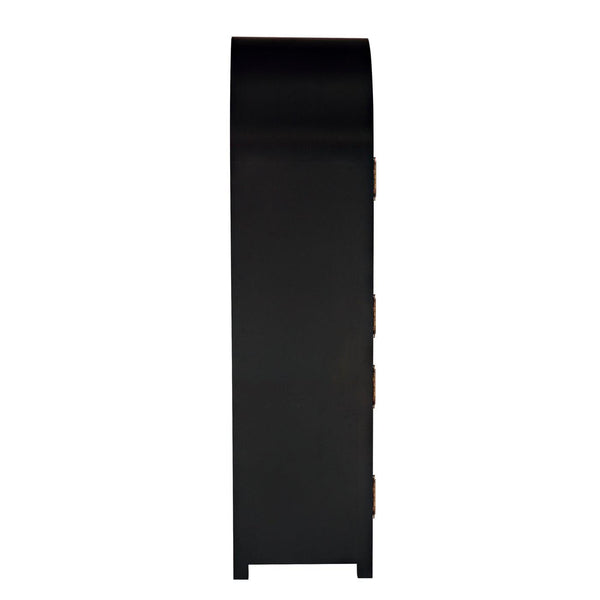 Haring Hutch, Hand Rubbed Black-Noir Furniture-Blue Hand Home