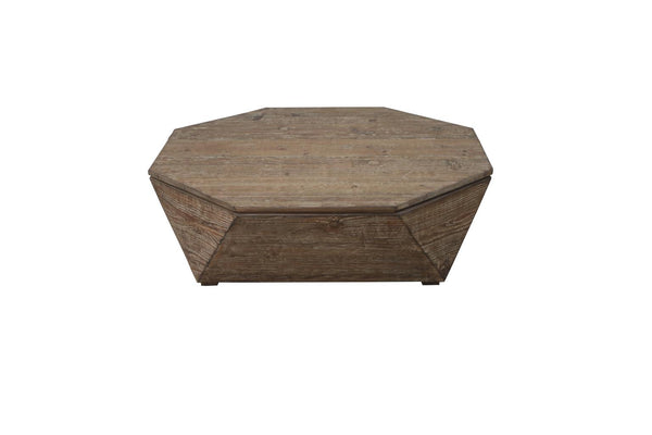 Gina Octagon Storage Coffee Table-Blue Hand Home