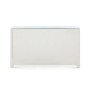 Gianna Extra Large 6-Drawer with Glass Top, Sand White