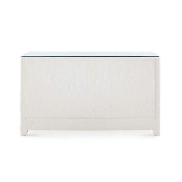 Gianna Extra Large 6-Drawer with Glass Top, Sand White
