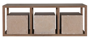 Grant Console, Oak & Oak Plywood - 83x22x30-Blue Hand Home