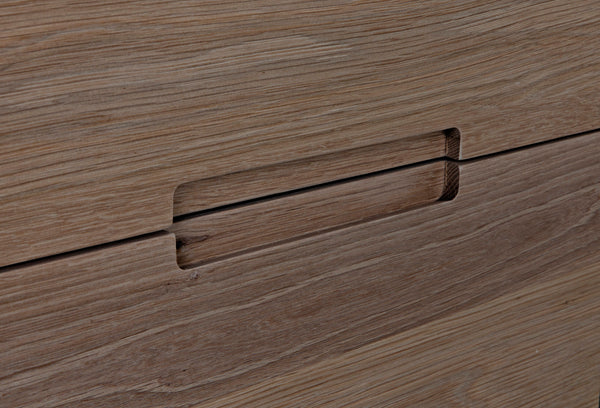 Grant Console, Oak & Oak Plywood - 83x22x30-Blue Hand Home