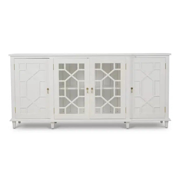 Bramble Grosvenor Credenza In True White Paint-Bramble-Blue Hand Home