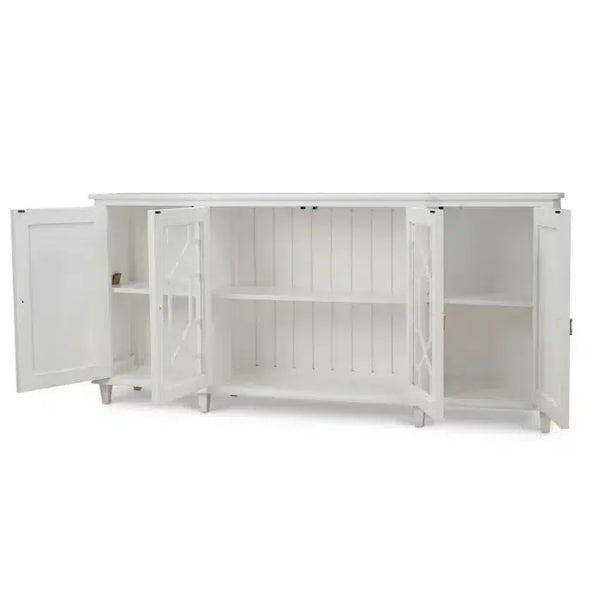 Bramble Grosvenor Credenza In True White Paint-Bramble-Blue Hand Home