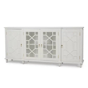 Bramble Grosvenor Credenza In True White Paint-Bramble-Blue Hand Home