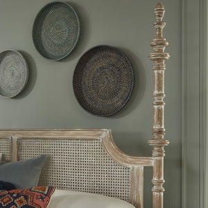 Savannah Rattan Bed King-Blue Hand Home