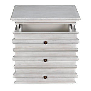Ascona Side Table, White Wash-Noir Furniture-Blue Hand Home