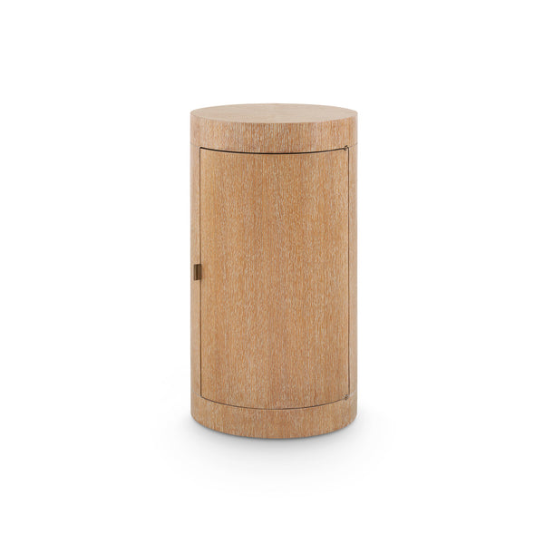 Harlan Side Cabinet, Almond-Blue Hand Home