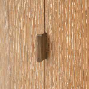Harlan Side Cabinet, Almond-Blue Hand Home