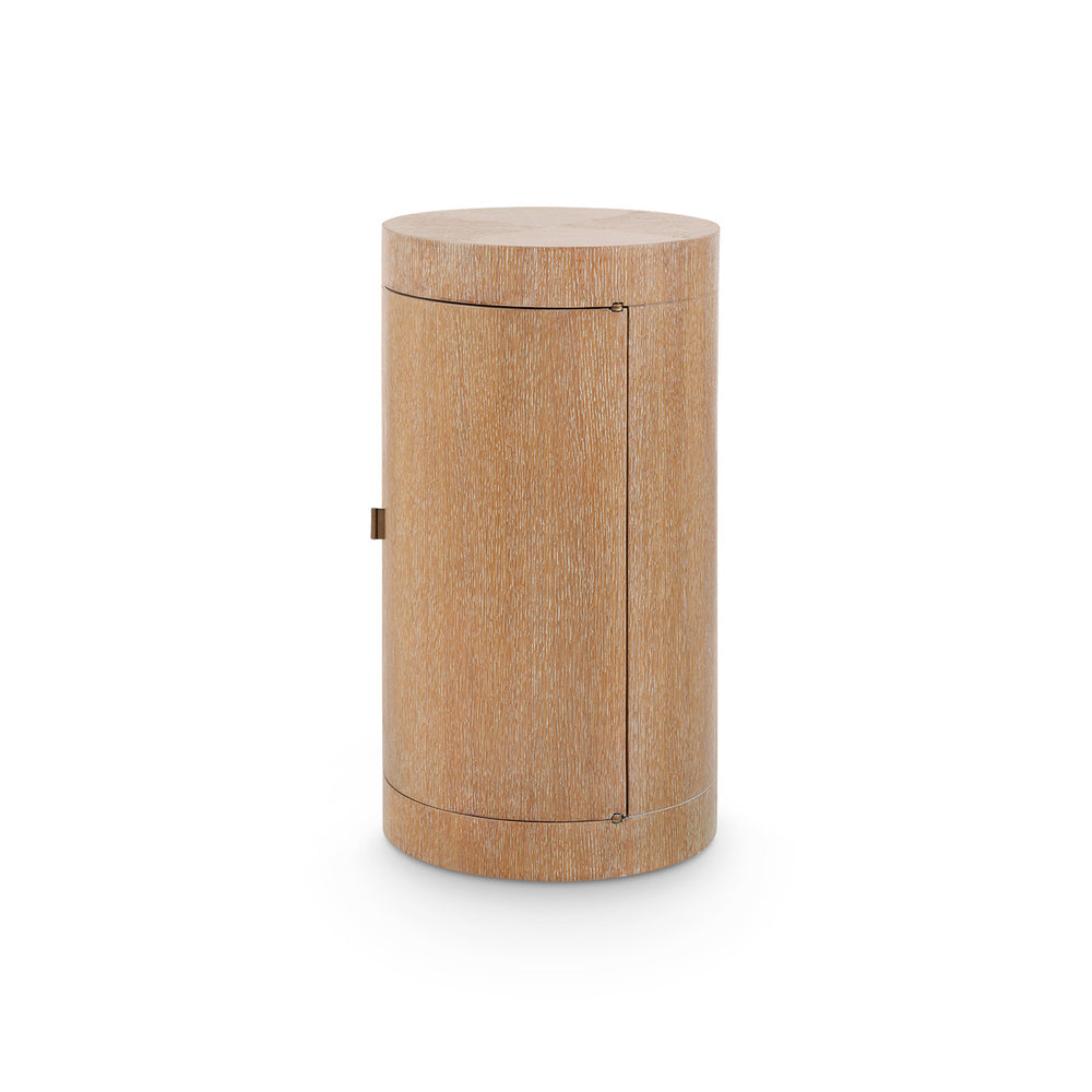 Harlan Side Cabinet, Almond-Blue Hand Home