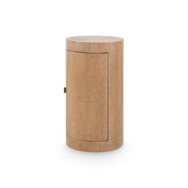 Harlan Side Cabinet, Almond-Blue Hand Home