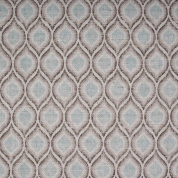 Bramble Hampton Rattan Wing Chair In Natural Rattan W/ Spivey Rost Fabric-Bramble-Blue Hand Home