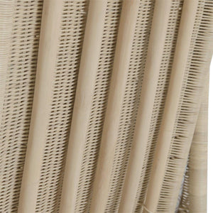 Hampton Rattan Wing Chair in Natural Rattan w/ Spivey Rost Fabric