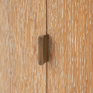 Harlan Side Cabinet, Almond-Blue Hand Home