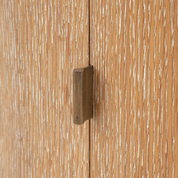 Harlan Side Cabinet, Almond-Blue Hand Home