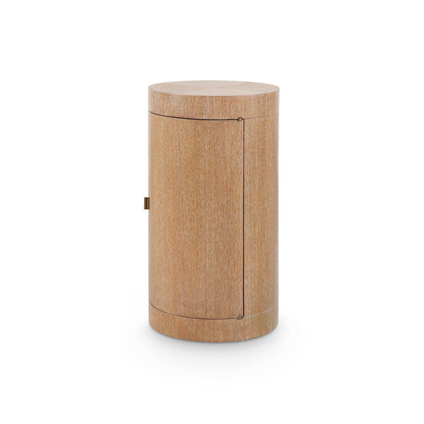 Harlan Side Cabinet, Almond-Blue Hand Home