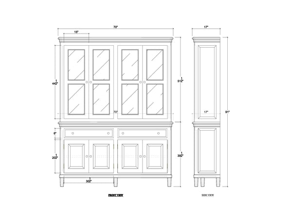 Hayward Display Cabinet-Blue Hand Home
