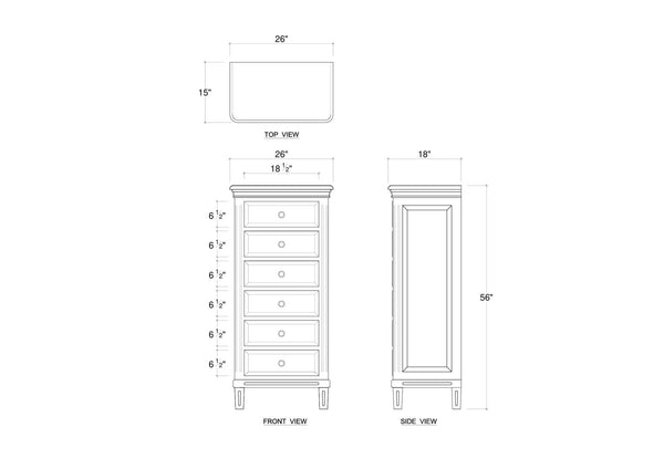 Hayward Lingerie Chest-Blue Hand Home