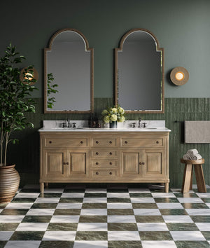 Cholet Curve Mirror-Blue Hand Home