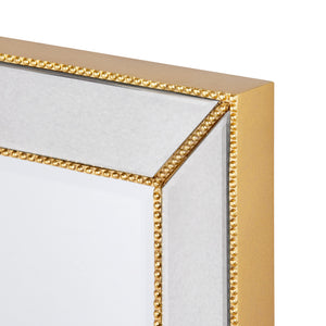 Hadley Large Mirror, Antique Gold Leaf Neoclassical Wall Mirror