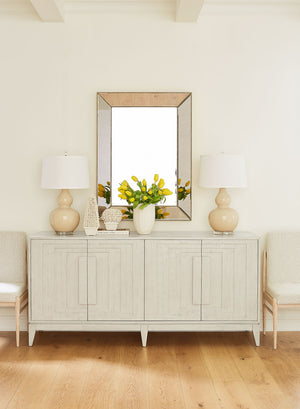 Hadley Large Mirror, Antique Gold Leaf Neoclassical Wall Mirror