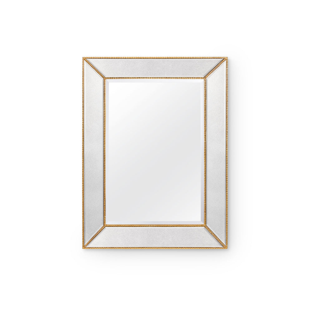 Hadley Large Mirror, Antique Gold Leaf Neoclassical Wall Mirror