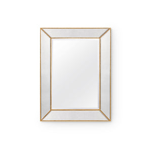 Hadley Large Mirror, Antique Gold Leaf Neoclassical Wall Mirror