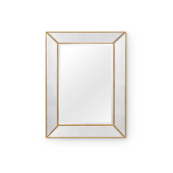 Hadley Large Mirror, Antique Gold Leaf Neoclassical Wall Mirror