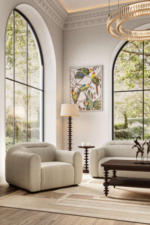 Milano Round Side Table-Blue Hand Home
