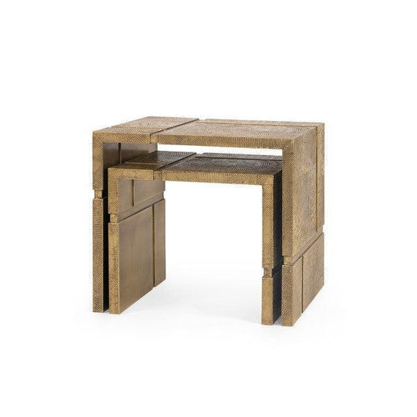 Hollis Nesting Tables Set of 2-Blue Hand Home