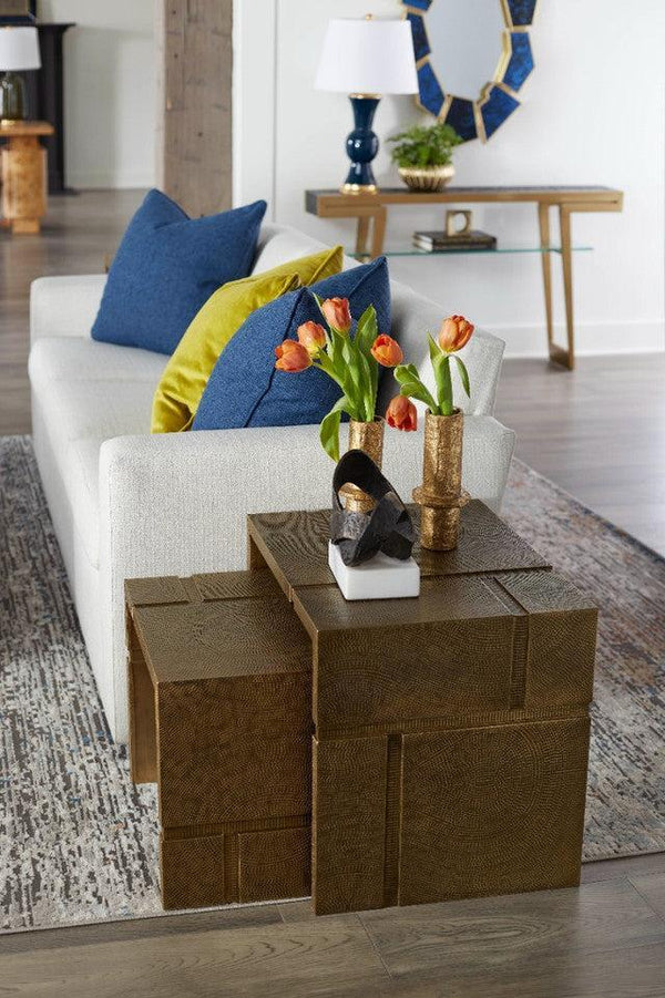 Hollis Nesting Tables Set of 2-Blue Hand Home