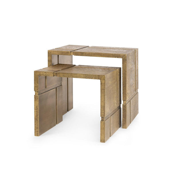 Hollis Nesting Tables Set of 2-Blue Hand Home