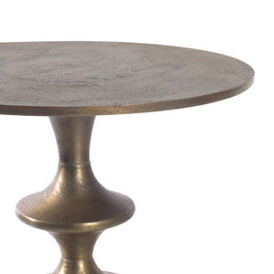 Harmon Small Accent Table, Antique Brass-Blue Hand Home