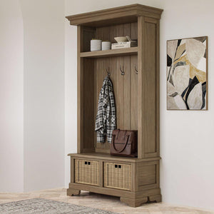 Homestead Hallstand w/ Rattan Baskets-Blue Hand Home