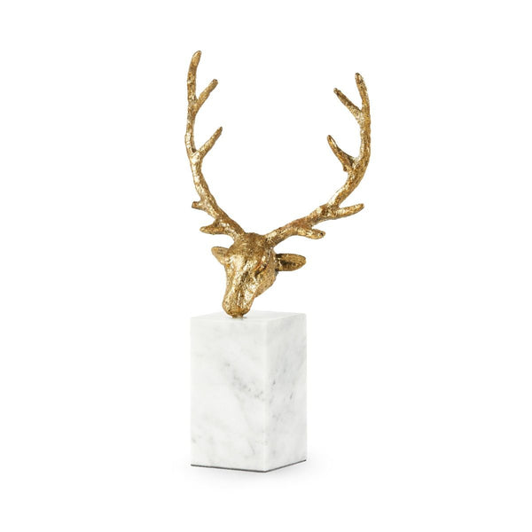 Hart Statue / Gold Leaf-Villa & House-Blue Hand Home
