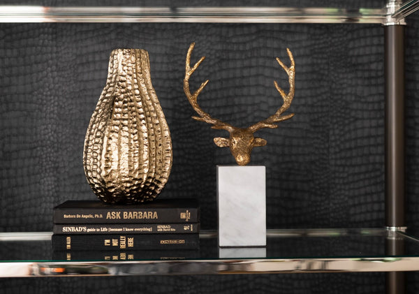 Hart Statue / Gold Leaf-Villa & House-Blue Hand Home