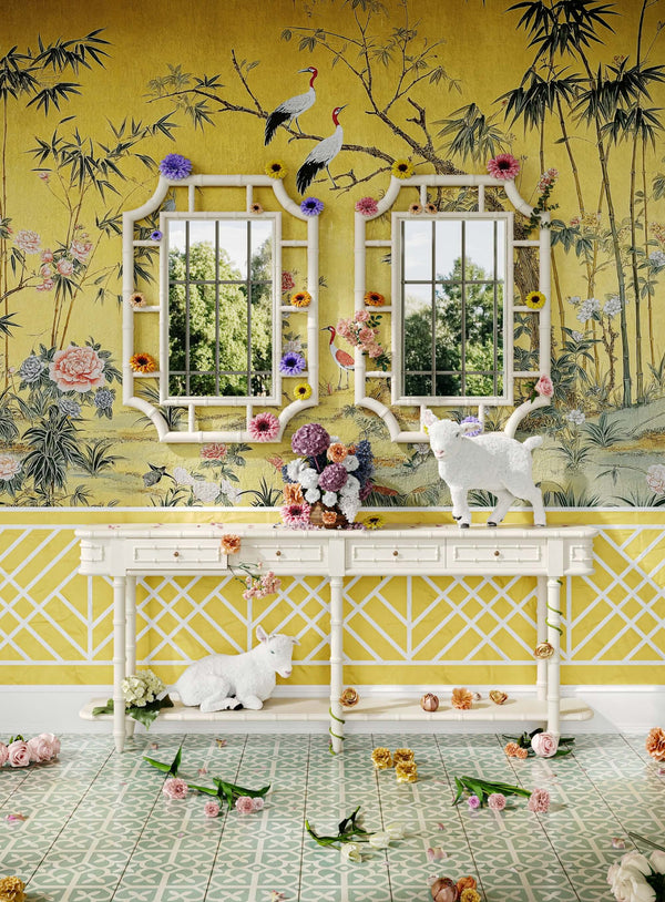 Hurlingham Long Console-Blue Hand Home