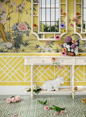 Hurlingham Long Console-Blue Hand Home