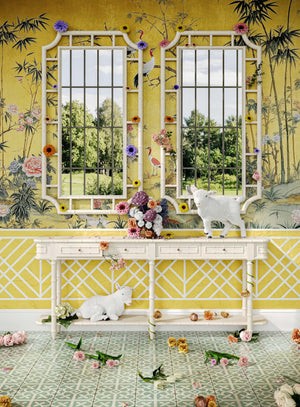 Hurlingham Long Console-Blue Hand Home