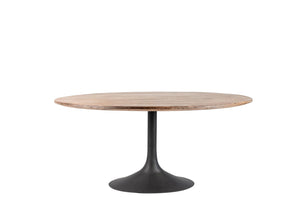 Ida 78" Oval Dining Table with Megan Base-Blue Hand Home