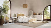 Covington Bed King In Architectural White w/ Rattan Natural-Blue Hand Home
