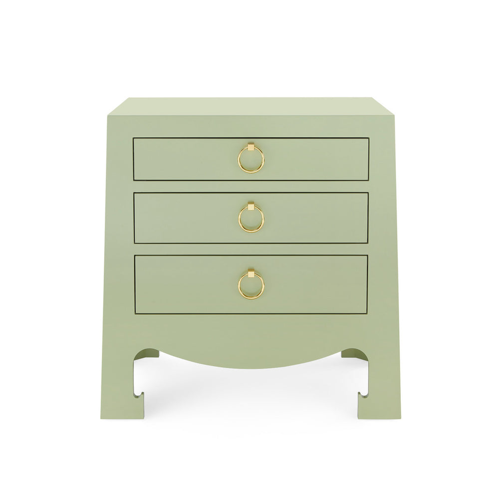 Jacqui 3-Drawer Side Table, Heritage Spring Green-Blue Hand Home